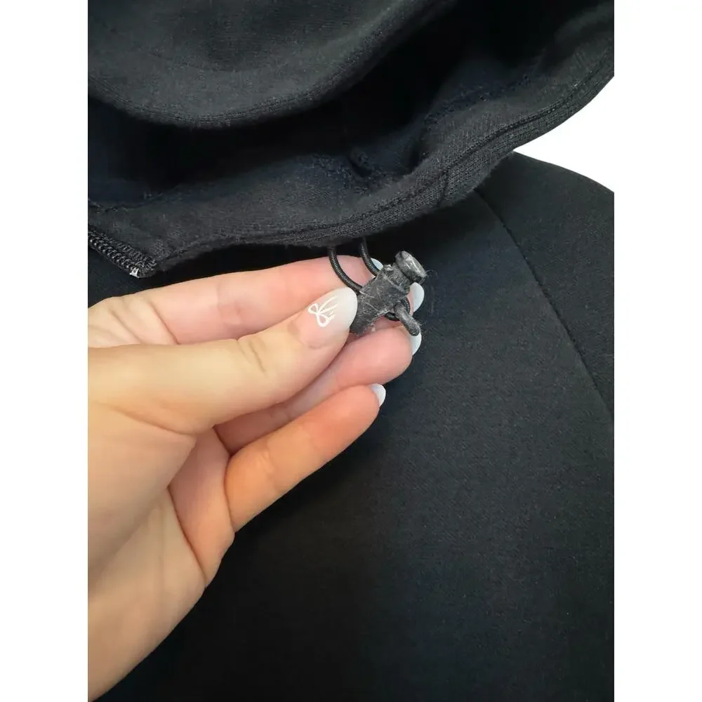 Gymshark Black Zip Up Hoodie Jacket Women’s Large Athletic Fit